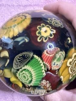 Vintage Millefiori Art Glass Paperweight