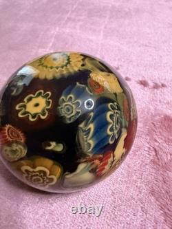 Vintage Millefiori Art Glass Paperweight