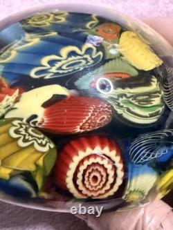 Vintage Millefiori Art Glass Paperweight