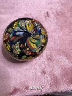 Vintage Millefiori Art Glass Paperweight