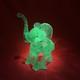 Vintage Murano 6.5 Elephant Manganese Glass / Green / Hand Blown / Large Figure