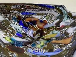 Vintage Murano AVEM Tutti Frutti Amethyst Ashtray/Bowl Large Heavy c1950's MCM