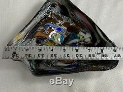 Vintage Murano AVEM Tutti Frutti Amethyst Ashtray/Bowl Large Heavy c1950's MCM