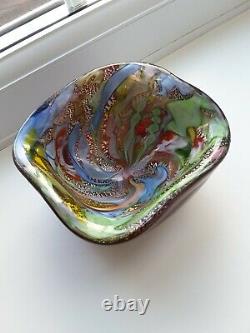 Vintage Murano AVeM zanfirico millefiori'tutti frutti' art glass bowl C 1950's