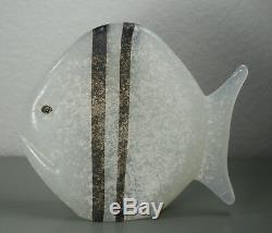 Vintage Murano Art Glass Angelfish Sculpture Pair Post Mid Century