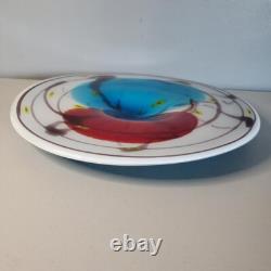 Vintage Murano Art Glass Charger 17 OS Plate Hand-Blown Centerpiece Platter