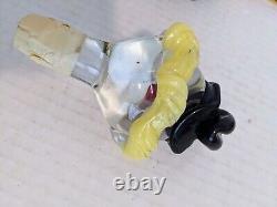 Vintage Murano Art Glass Hand Blown Clown Decanter Large 10'' Bottle! EUC