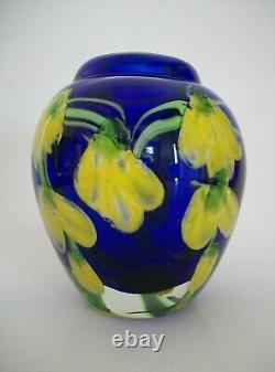Vintage Murano Art Glass'Laburnum' Paperweight Vase Italy Circa 1970's