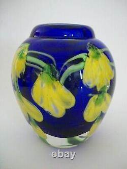 Vintage Murano Art Glass'Laburnum' Paperweight Vase Italy Circa 1970's