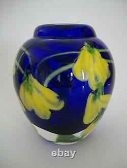 Vintage Murano Art Glass'Laburnum' Paperweight Vase Italy Circa 1970's