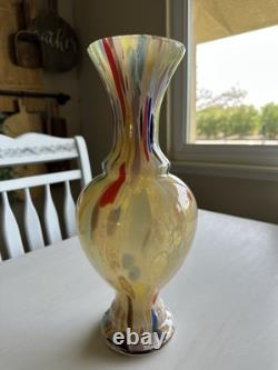 Vintage Murano Art Glass Vase Hand blown