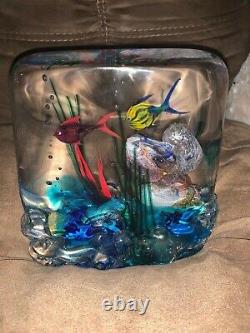 Vintage Murano Blown Glass Fish Aquarium Extremely Rare