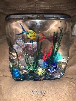 Vintage Murano Blown Glass Fish Aquarium Extremely Rare