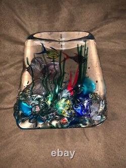 Vintage Murano Blown Glass Fish Aquarium Extremely Rare