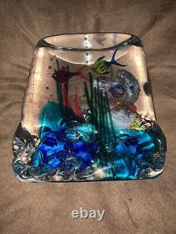 Vintage Murano Blown Glass Fish Aquarium Extremely Rare