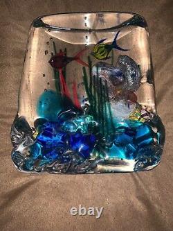 Vintage Murano Blown Glass Fish Aquarium Extremely Rare