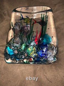 Vintage Murano Blown Glass Fish Aquarium Extremely Rare