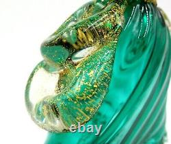 Vintage Murano Casa Del Regalo Blown Glass Gold Infused Fancy Dancer Figurine