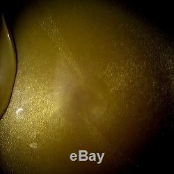 Vintage Murano Dish Bowl 1950's Gold Flecks Large Hand Blown