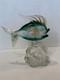 Vintage Murano Girolamo Luxardo Green Art Glass Fish Decanter Italy 10.25