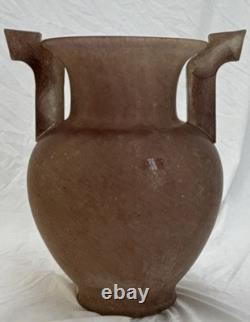 Vintage Murano Glass Amphora Vase by Oggetti Italy 13 Scavo Two-Handled