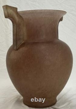 Vintage Murano Glass Amphora Vase by Oggetti Italy 13 Scavo Two-Handled