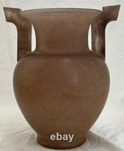 Vintage Murano Glass Amphora Vase by Oggetti Italy 13 Scavo Two-Handled