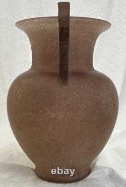 Vintage Murano Glass Amphora Vase by Oggetti Italy 13 Scavo Two-Handled