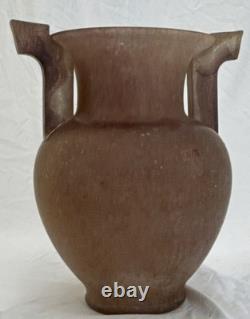 Vintage Murano Glass Amphora Vase by Oggetti Italy 13 Scavo Two-Handled