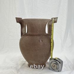 Vintage Murano Glass Amphora Vase by Oggetti Italy 13 Scavo Two-Handled