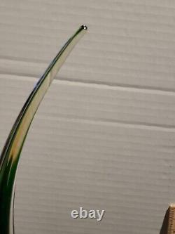 Vintage Murano Glass Bird Sculpture Hand Blown Large Bird Polished Bottom 15in