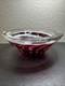 Vintage Murano Glass Bowl White Purple Adventurine Swirl by Carlo Moretti Italy