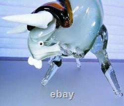 Vintage Murano Glass Bull Large