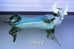 Vintage Murano Glass Bull Large