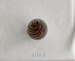 Vintage Murano Glass Christmas Tree Topper Gold Dust Red Green Swirl New