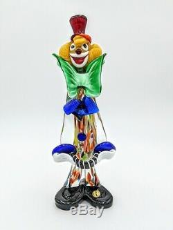 Vintage Murano Glass Clown Figurine Excellent Condition Hand Blown Original 13