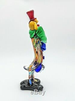 Vintage Murano Glass Clown Figurine Excellent Condition Hand Blown Original 13