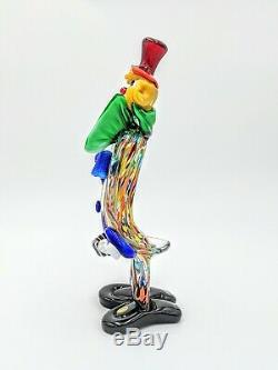 Vintage Murano Glass Clown Figurine Excellent Condition Hand Blown Original 13