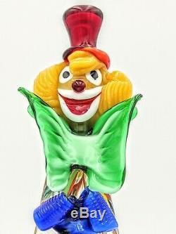 Vintage Murano Glass Clown Figurine Excellent Condition Hand Blown Original 13