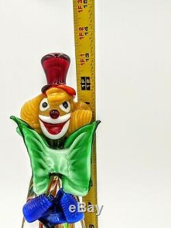 Vintage Murano Glass Clown Figurine Excellent Condition Hand Blown Original 13