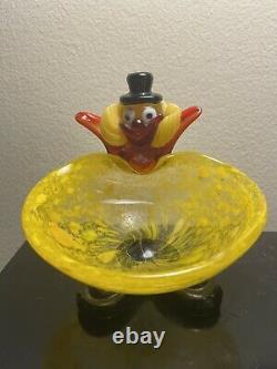 Vintage Murano Glass Clown Figurine. Excellent condition. Hand blown, Ashtray