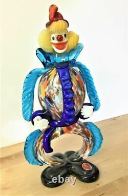Vintage Murano Glass Clown Figurine. Excellent condition. Hand blown original