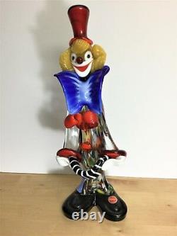 Vintage Murano Glass Clown Figurine. Excellent vintage condition