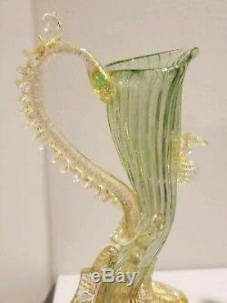 Vintage Murano Glass Fish Vase By Salviati