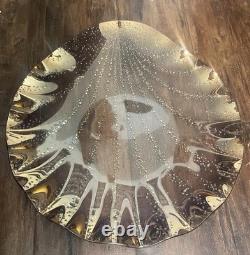 Vintage Murano Glass Sea Shell Mid-20th Century Hand Blown With Gold Italy Vintage Murano Glass Sea Shell Mid-20th Century Hand Blown With Gold Italy