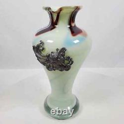 Vintage Murano Glass Vase Jug by Carlo Moretti 8 Inch Tall Hand Blown Swirl ART