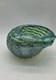 Vintage Murano Green And Blue Large Swirl Glass Bowl Italy Hand Blown rare