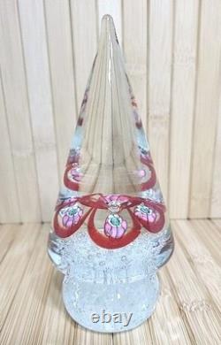 Vintage Murano Hand Blown Art Glass 6 3/4 Tree Floral Paperweight Sculpture