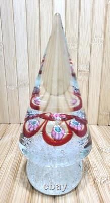 Vintage Murano Hand Blown Art Glass 6 3/4 Tree Floral Paperweight Sculpture