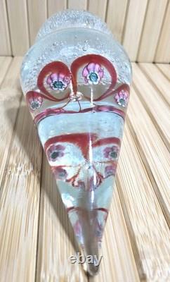 Vintage Murano Hand Blown Art Glass 6 3/4 Tree Floral Paperweight Sculpture